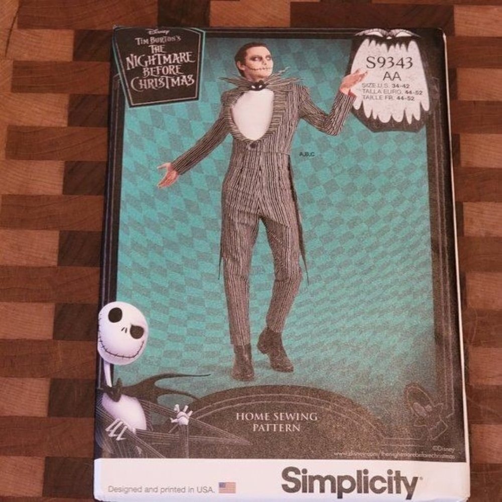 Simplicity 9343 - uncut - Disney Jack Skellington
